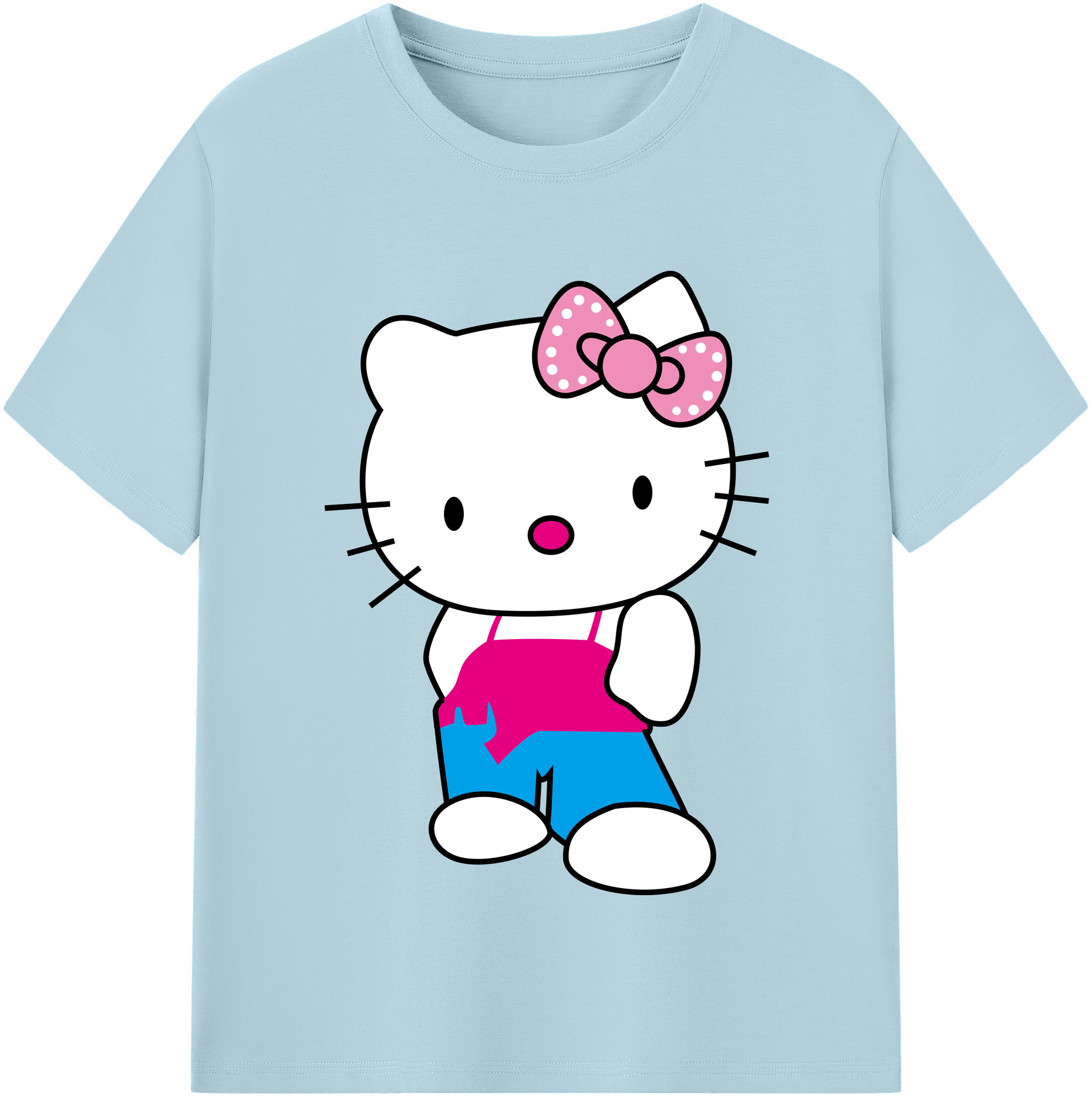 （画像用） Hello Kitty ハローキティ 綿100％半袖Tシャツ（フロントプリント）